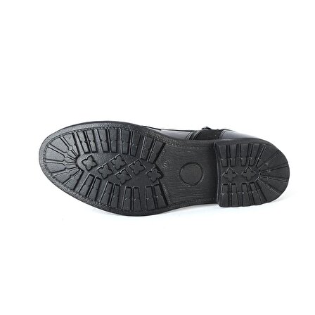 Crısso B458 Siyah Kauçuk %100 Deri Erkek Bot Ayakkabı