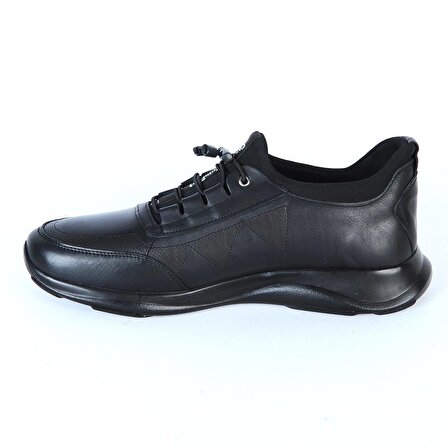 Dropland 8525 Siyah Nopa Deri Erkek Sneaker Ayakkabı