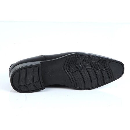 Berenni M374 Siyah Kauçuk %100 Deri Erkek Klasik Ayakkabı