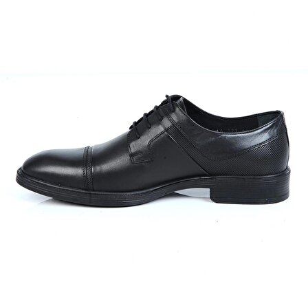 Berenni M377 Siyah Kauçuk %100 Deri Erkek Klasik Ayakkabı
