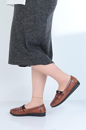 Alens K45 Hakiki Deri Kadın Düz Babet Ayakkabı