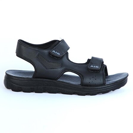 Apella 920-5 Dakar Siyah Cırtlı Yazlık Erkek Sandalet
