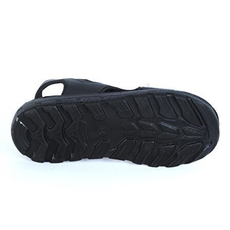 Apella 920-5 Dakar Siyah Cırtlı Yazlık Erkek Sandalet