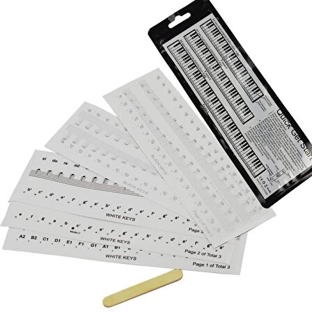 Piyano Org Klavye Tuşları Için Nota Sticker Etiketi Aksesuarı 37-49-54-61-88 Tuşlara Uygun