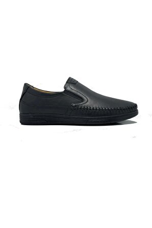 SLOPE 8808 Siyah Comfort Hakiki Deri Günlük Erkek Ayakkabı