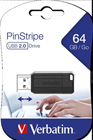 Verbatim 64GB PinStripe USB 2.0 Bellek