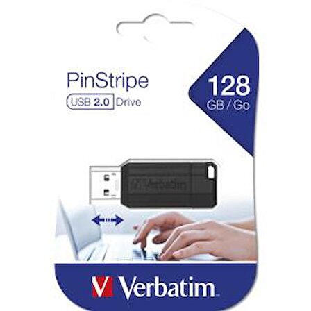 Verbatim 128GB Pinstripe Usb 2.0 Flash Bellek