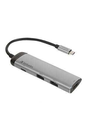 Verbatim 2in1 Typec Hub USBC + USB-A + HDMI Çoklayıcı Adaptör 