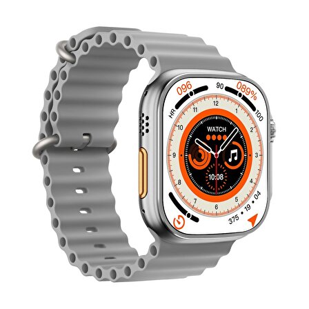 Ws28 Ultra 49mm Kordon Kilitli Vidalı Watch 8 Ultra 2.08 Ekran Akıllı Saat Gri