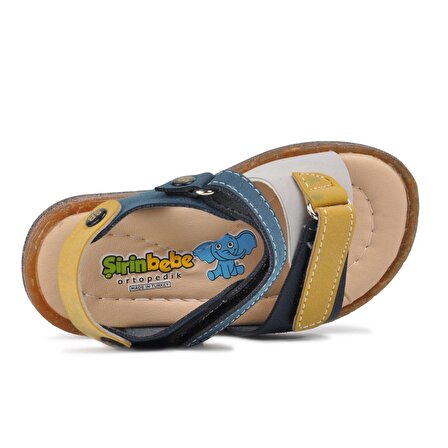 Şiringenç 210109 Lacivert-Bej-Hardal Comfort Erkek Çocuk Sandalet