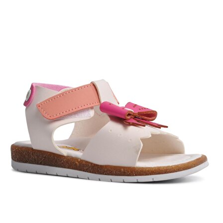 Şiringenç 210113 Beyaz-Pembe Comfort Kız Çocuk Sandalet