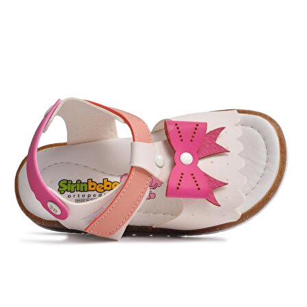 Şiringenç 210113 Beyaz-Pembe Comfort Kız Çocuk Sandalet