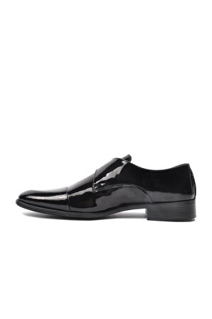 Marco Rossi 5351 Siyah Rugan Hakiki Deri Erkek Klasik Ayakkabı
