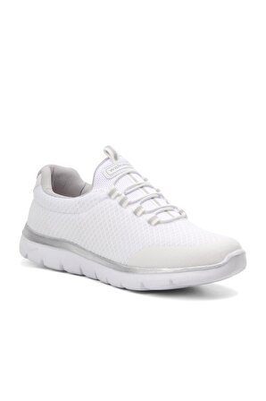 Walkway Flexible Beyaz-Gümüş Kadın Spor Ayakkabı