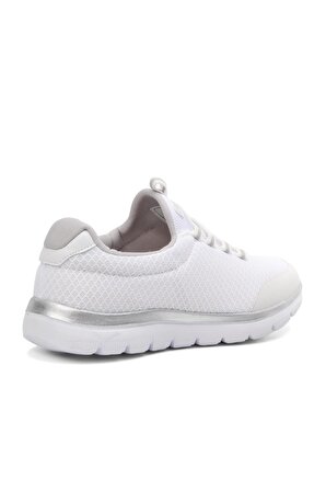 Walkway Flexible Beyaz-Gümüş Kadın Spor Ayakkabı