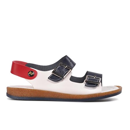 Şiringenç 006 P Lacivert-Beyaz-Kırmızı Comfort Erkek Çocuk Sandalet