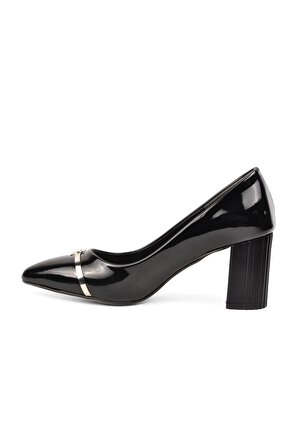 Pierre Cardin Pc-51203 Siyah Rugan Kadın Topuklu Ayakkabı