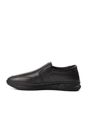 Forex 3040 Siyah İçi Dışı Hakiki Deri Erkek Günlük Ayakkabı