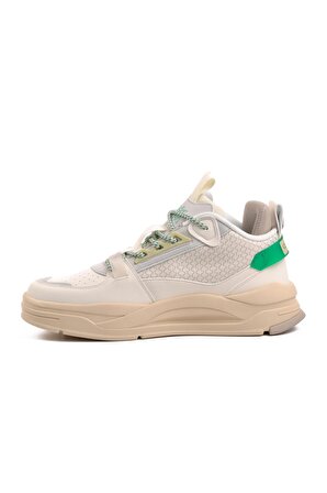 Erke 11123101012 Beyaz-Yeşil Erkek Hi Sneaker