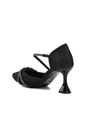 Sosela 78-30004 Siyah Kadın Abiye Ayakkabı