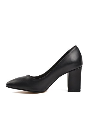 Ayakmod Ays23115 Siyah Kadın Klasik Topuklu Ayakkabı