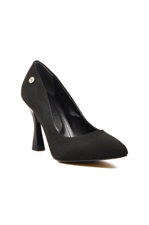 Pierre Cardin PC-52281 Siyah Süet Kadın Topuklu Ayakkabı