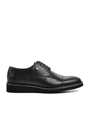 Fosco 2928 Siyah Hakiki Deri Erkek Klasik Ayakkabı