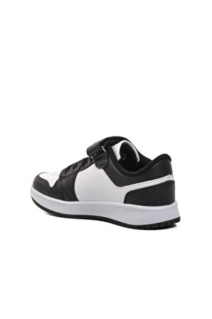 Walkway Sloga-F Siyah-Beyaz Cırtlı Çocuk Sneaker