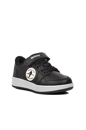 Walkway Sloga-P Siyah-Siyah-Beyaz Çocuk Spor Ayakkabı