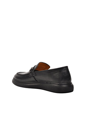 Ayakmod 599694 Siyah Hakiki Deri Erkek Günlük Ayakkabı