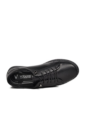 Voyager 7866-24Y Siyah Hakiki Deri Kadın Günlük Ayakkabı