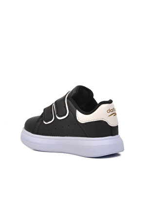 Ayakmod 072-P Siyah-Beyaz Cırtlı Çocuk Sneaker
