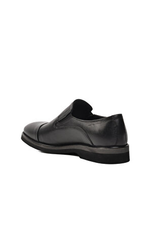 Fosco 2984 Siyah Hakiki Deri Erkek Günlük Ayakkabı