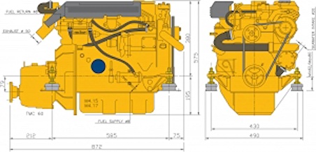 Vetus Diesel M435 deniz motoru 33 HP