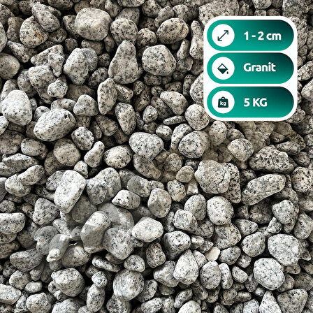 Granit Taş 1-2cm Dolomit Taşı Bahçe Süs Akvaryum Taşı Taşı Dere Çakıl Taşı 5 Kg