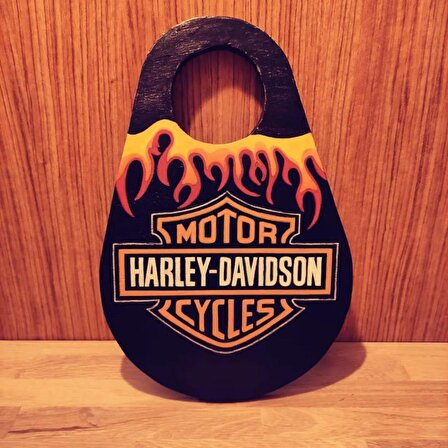 Harley Davidson Ahşap El yapımı Sunumluk