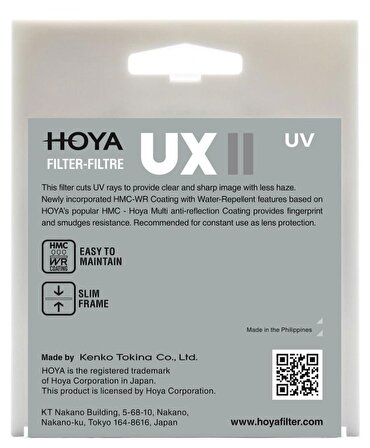 Hoya 40.5mm UX II UV Filtre