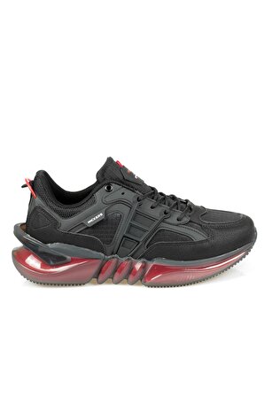Wickers Siyah-Kırmızı Kaymaz Taban Erkek Spor Ayakkabısı 
