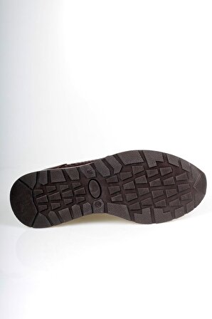 Kyatto Yılan Derisi Desenli Kahverengi  Bağcıklı Erkek Ayakkabısı 