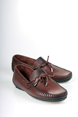 Hakiki Deri Loafer Kahverengi Erkek Ayakkabı
