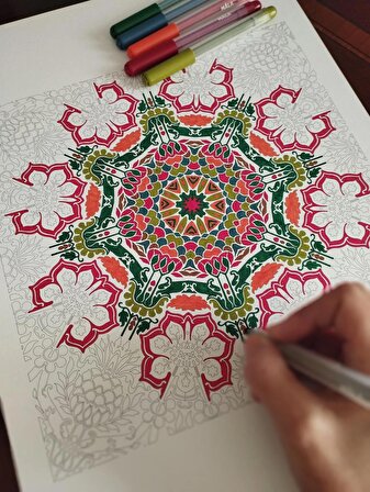 Mandala, el boyaması, çerçeveli tablo