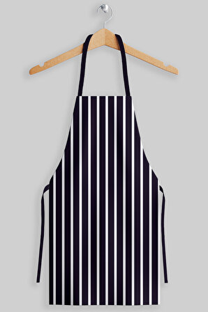 Ays Home Büyük Ebat  Lacivert Çizgili Şef Aşçı  Mutfak Önlüğü (65 cm x 85 cm)