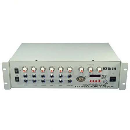 TKS 250 USB TR Mikserli Amplifikatör