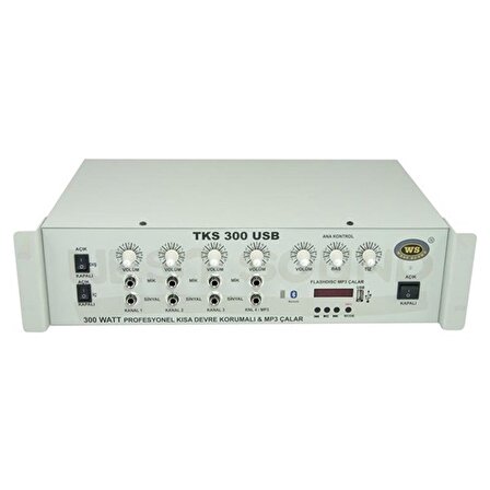 TKS 300 USB - 300W 6 Kanal Anfili Mikser