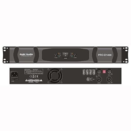 Gold Audio 2x1400W Power Amplifikatör PRO-D1400
