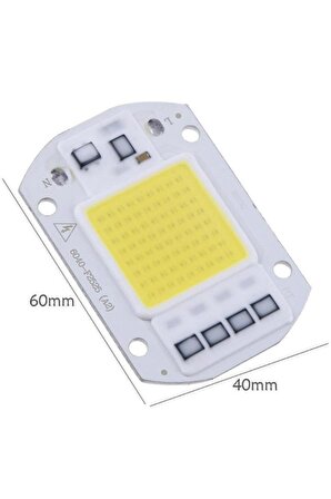 Led Projektör Çip 50W 220V Beyaz Işık