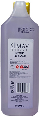 Simav Kozmetik Karışık 80 Derece Pet Şişe 900 ml 3 Adet Kolonya