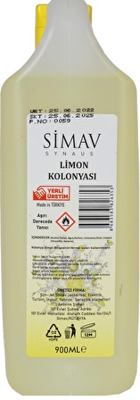 Simav Kozmetik Karışık 80 Derece Pet Şişe 900 ml 3 Adet Kolonya