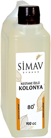 SİMAV Kestane Özlü ve Termal Sulu Kolonya 2'li Set 900ml + Cam 200ml