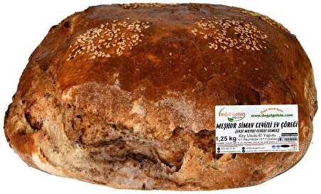 Doğal Gelsin Meşhur Simav Cevizli Ev Çöreği (Ekşi Mayalı Cevizli Ekmek) - 1.25 kg